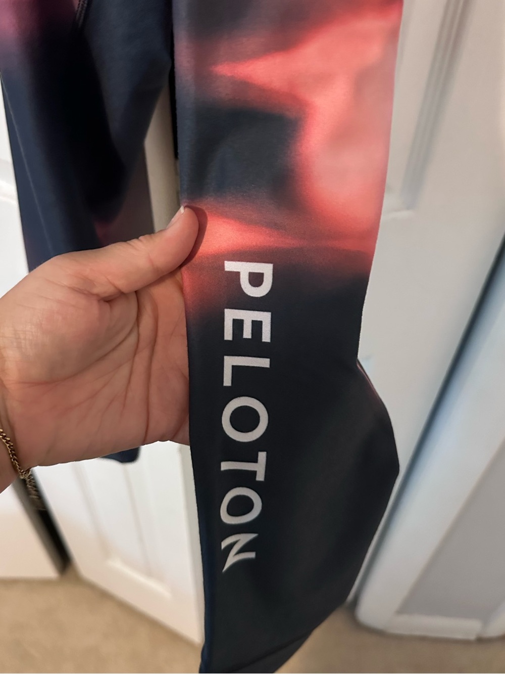 Peloton Black & Coral Ombre Performance Leggings / WITH